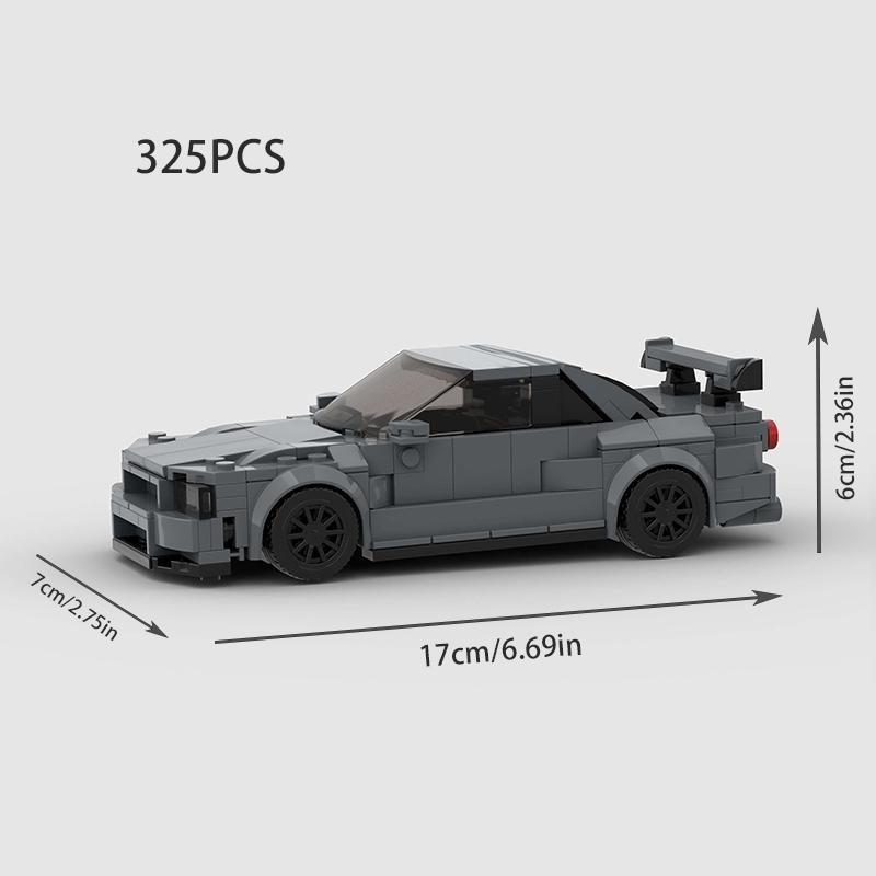 MOC F1 City Speed Sports Champion Racing Car Building Blocks Brick R34 RX-7 Vehicle Supercar Fast & Furious MK4 Supra Kids Toys
