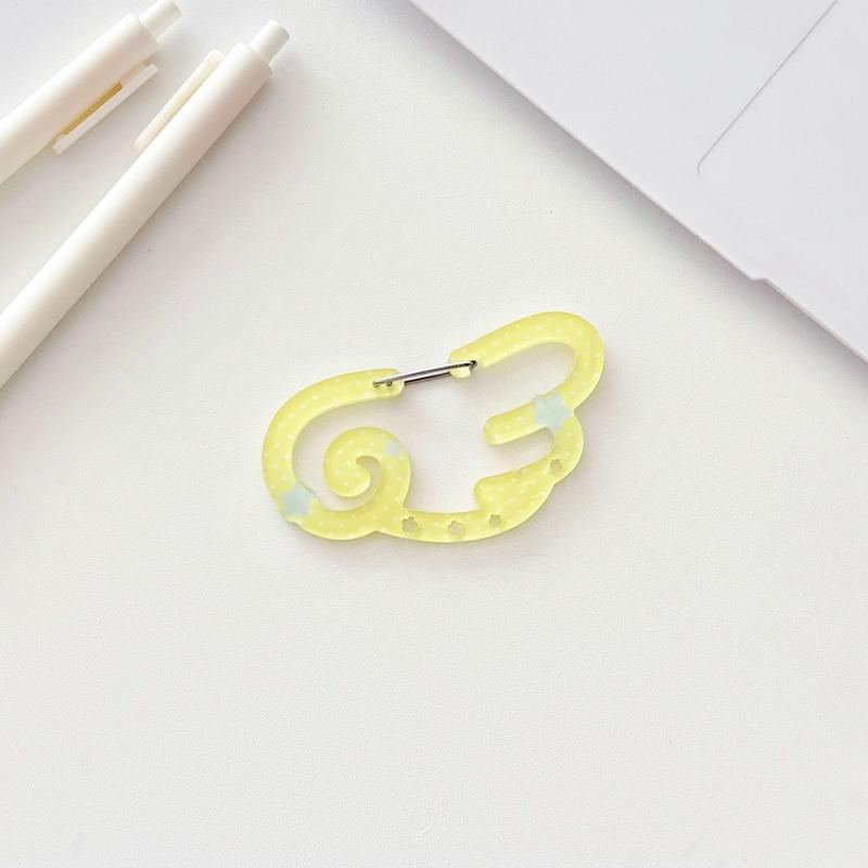 Карабин в форме крыльев в горошек, альпинистская пряжка, акриловая пряжка конфетного цвета, брелок для ключей, многоцелевое кольцо-крючок для рюкзака