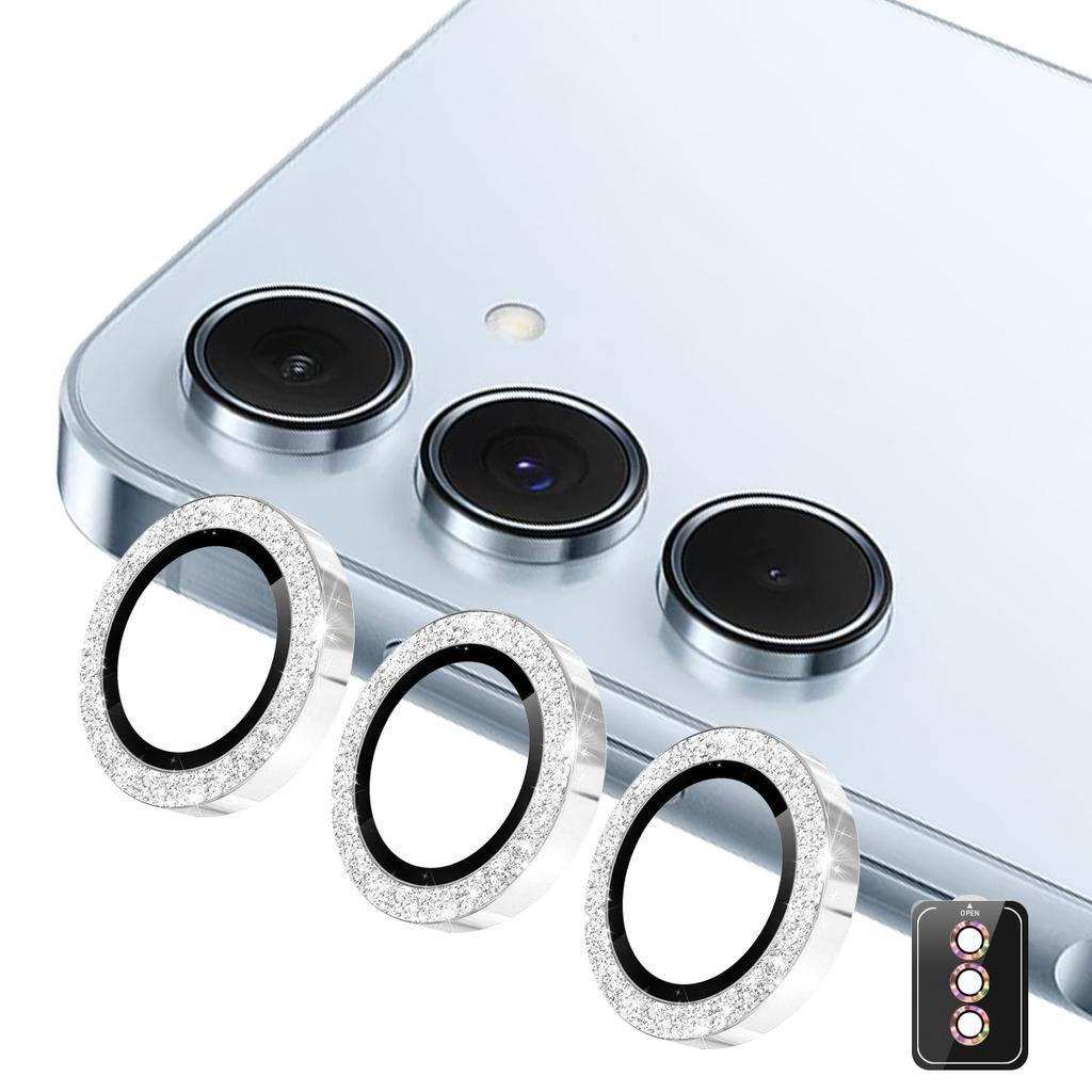 For Samsung Galaxy A35 5G/Galaxy A55 5G Camera Lens Protector ENKAY Hat-Prince Glitter Decor Tempered Glass Lens Film