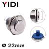 Customized 22mm Waterproof Metal Push Button Switch SPST ON-OFF Momentary Pushbutton Flat/Round/High Head 2 Screw Solder Pins