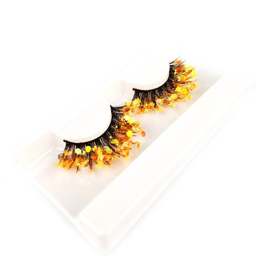 Sequins Eye Lashes Eyelashes Fluffy Dramatic False Eyelashes 3D Mink Lashes 25mm Luminous