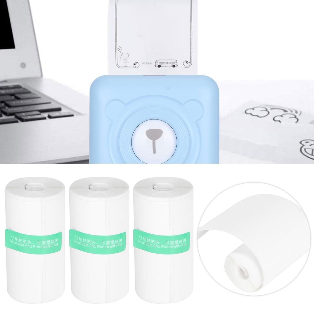 3 шт. Печатная бумага Термонаклейки Неправильное название Этикетки для чеков Расходные материалы для принтера Белые