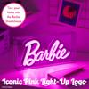 Paladone Barbie Logo Lamp LED Neon Pink Sign Official Barbie Merchandise - - -