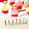 10Pcs Russian Piping Tips Set Icing Piping Nozzles Reusable Frosting Pastry Bags Fondant Smoother Cake Baking Decorator Tool