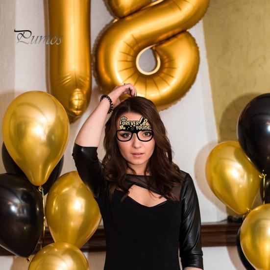 24 шт. бумажные очки, украшения для очков на день рождения, 18, 21, 30, 40, 50, 60, 70-летие, реквизит для фотосессии, очки унисекс