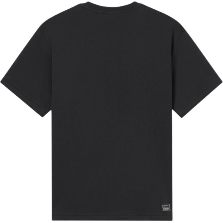 Levis Повседневная Удобная Футболка с Логотипом в Рубчик с Круглым Вырезом и Коротким Рукавом Мужские Футболки Черный 001AM-0012