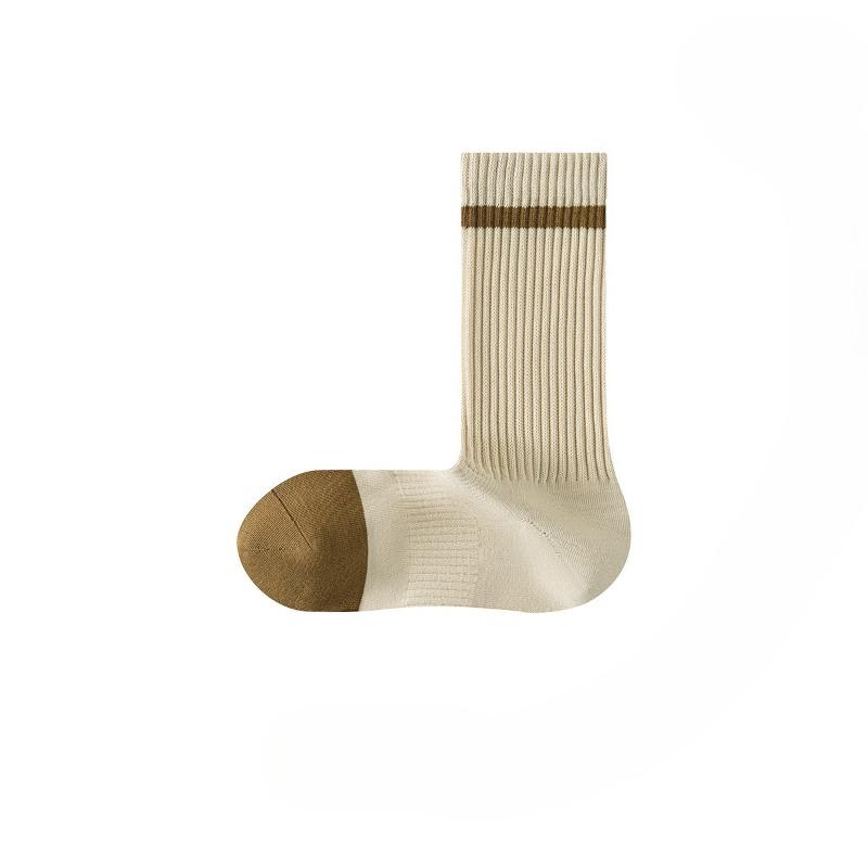 Женские весенне-осенние спортивные полосатые носки из чистого хлопка с алоэ, эфирными маслами, антибактериальные, влагоотводящие, дезодорирующие