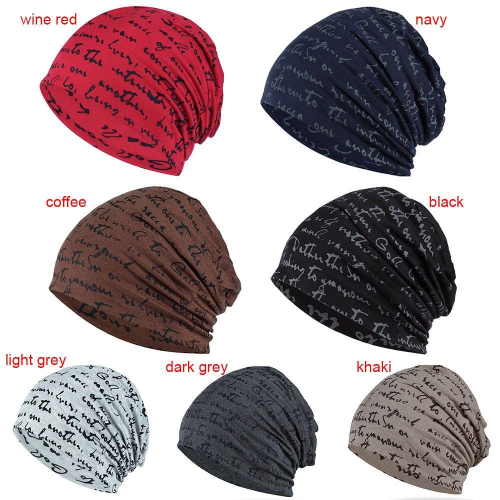 Women's Knit Cap Goth Bonnet Head Wrap Men's Hat Nightcap Hip Hop Beanies