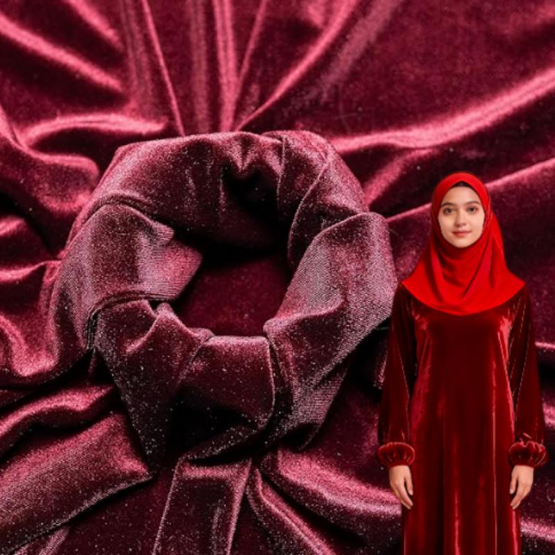 Multi Color 100% Pure Silk Velvet Fabric Solid Color for Garment From China Factory Direct with Price