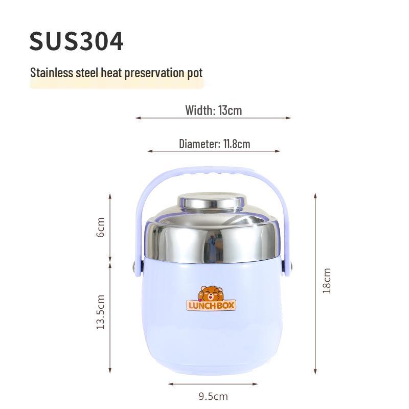 Многослойный изолированный ланч-бокс бенто из нержавеющей стали