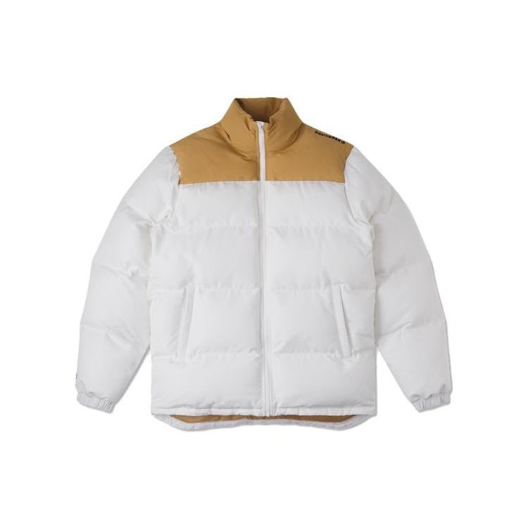 Converse Colorblock Down Jacket Asia Sizing 'White Tan' Men's 10020541-A05