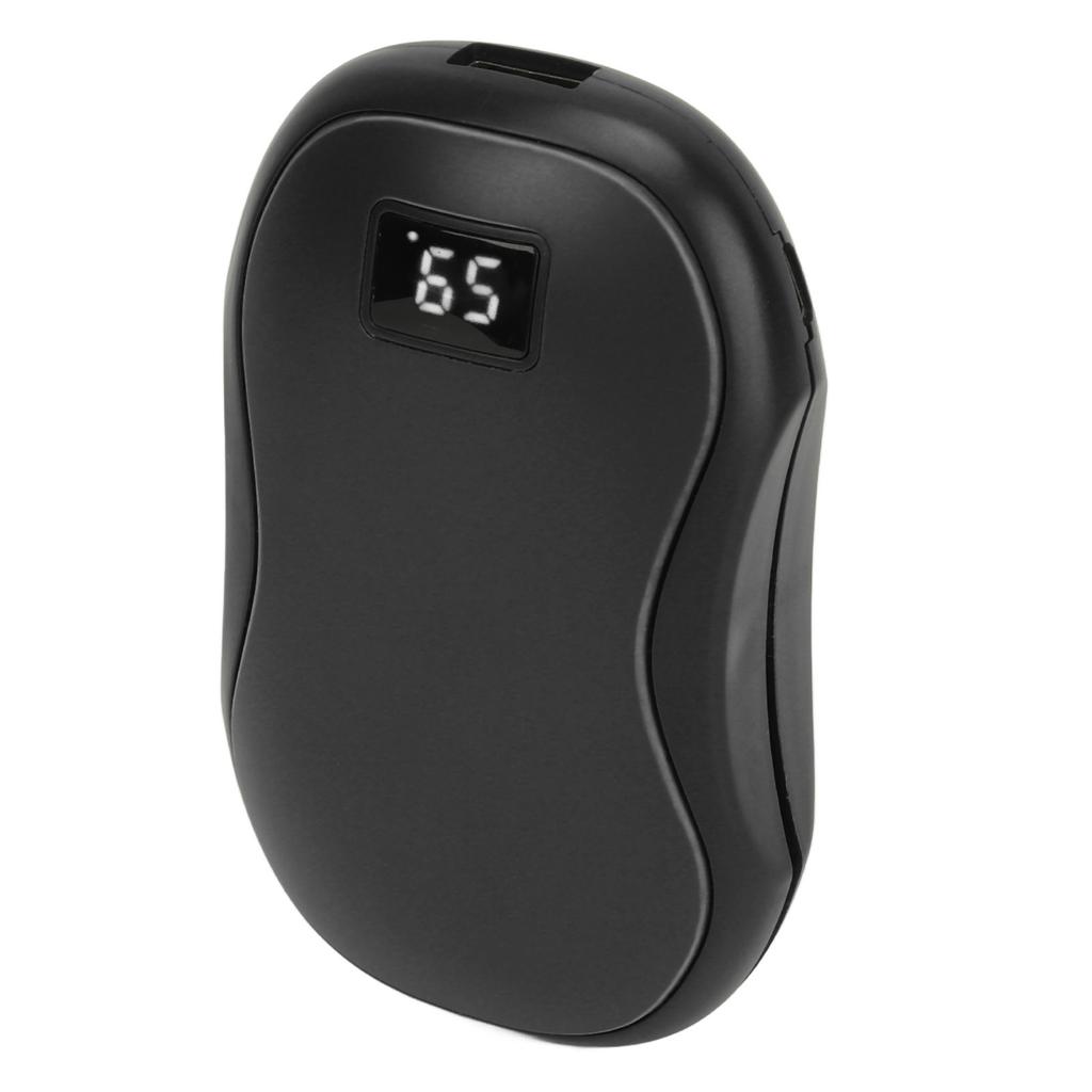 Электрическая грелка для рук Перезаряжаемый павербанк Двусторонняя нагревательная панель Дисплей 6000 мАч Карманный размер Рука