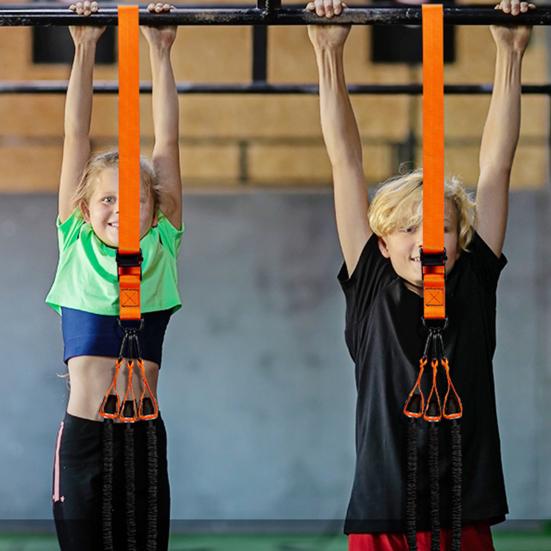 1 Set Pull-Up Assistance Band 150/225/300lbs Heavy Duty Pull-Up Assist Belt with Foot Rest Adjustable Home Gym