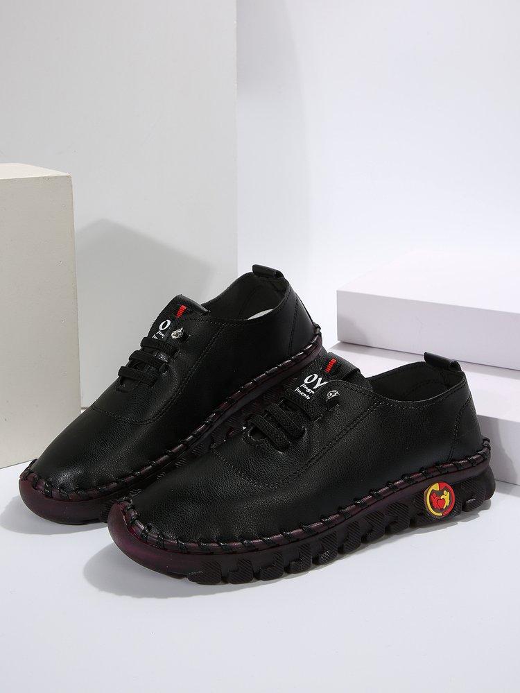 Sneakers Women Shoes Leather Loafers Shoes for Women Comfortable Slip On Shoes Hand Sewing Thread Zapatillas De Mujer