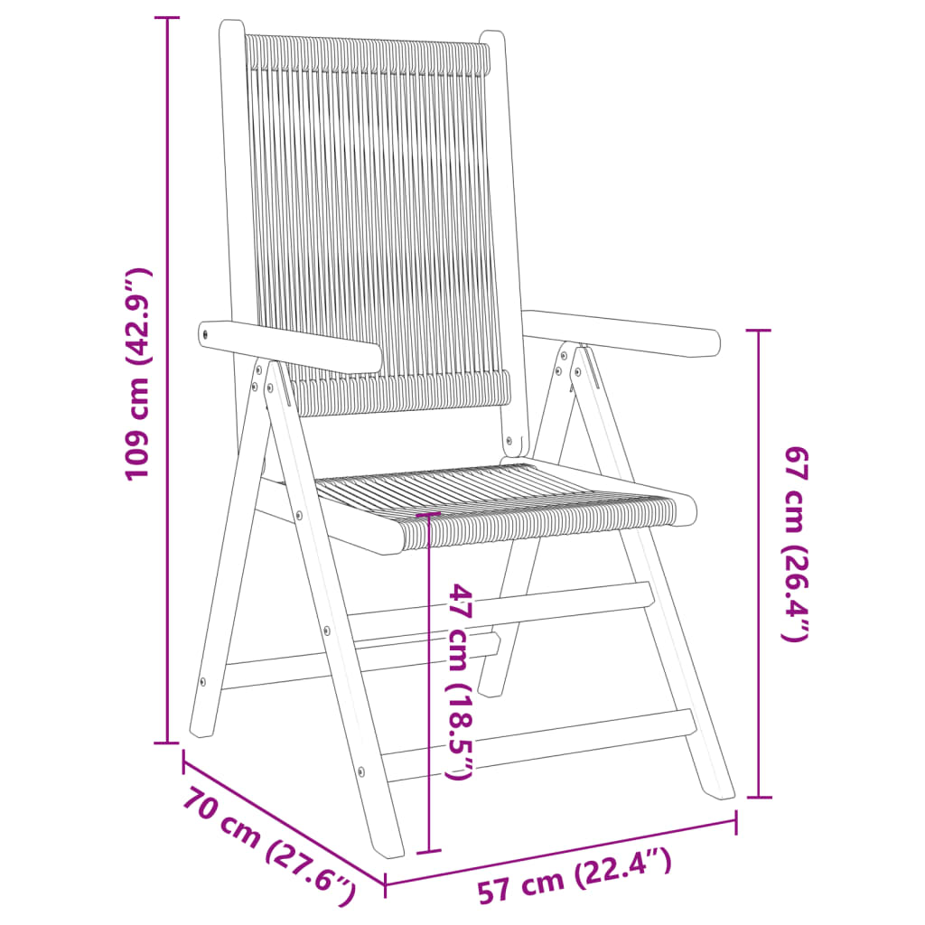 Garden Chairs 2 pcs Beige Solid Acacia Wood and Polypropylene