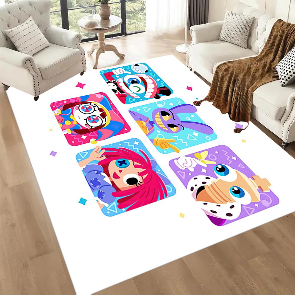 Digital Circus Floor Rug Office Rug Perfect For Bedrooms Dining Room Decorate Room Living Rooms Antislip Rug Office Home Decor Spiritual Gift