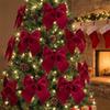 Solid Color Christmas Bow Ornament Bow Xmas Gift Box Bow Xmas Hanging Pendant  Christmas Decor