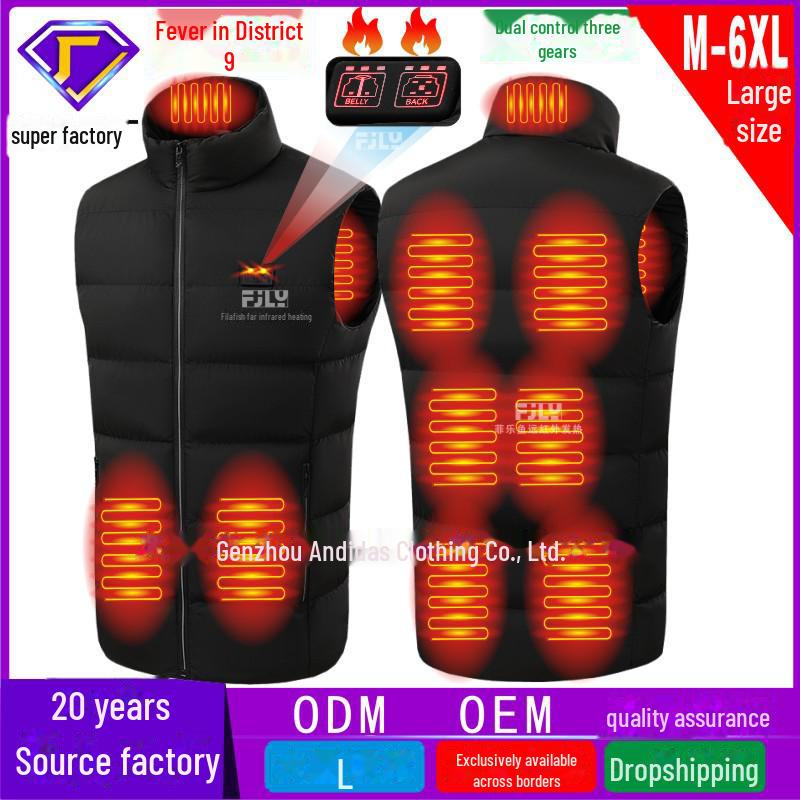 Unisex Smart Heating Vest with Full-Body Constant Temperature, Four-Control, 21-Zone Heating