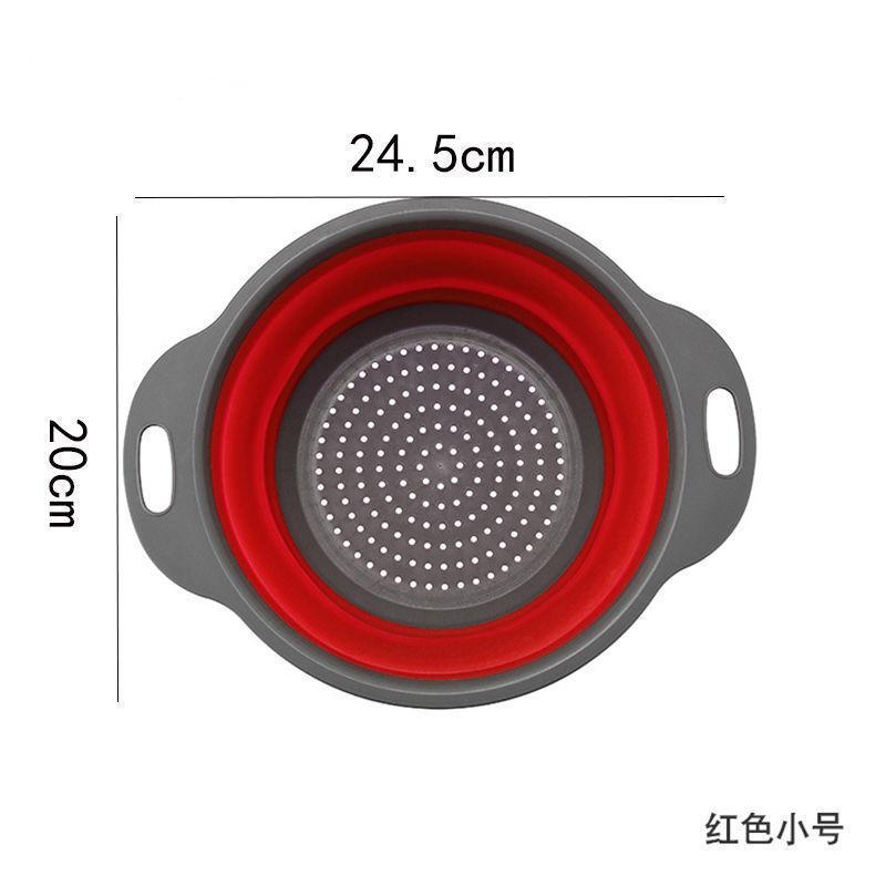 Collapsible Colander Strainer Basket Foldable Fruit Washing Basin Kitchen