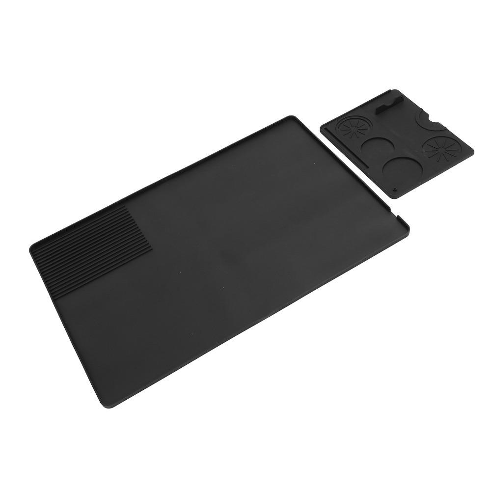 2pcs set Waterproof Coffee Bar Mat Non-Slip Coffee Maker Mat Silicone Coffee Mat Under Coffee Maker
