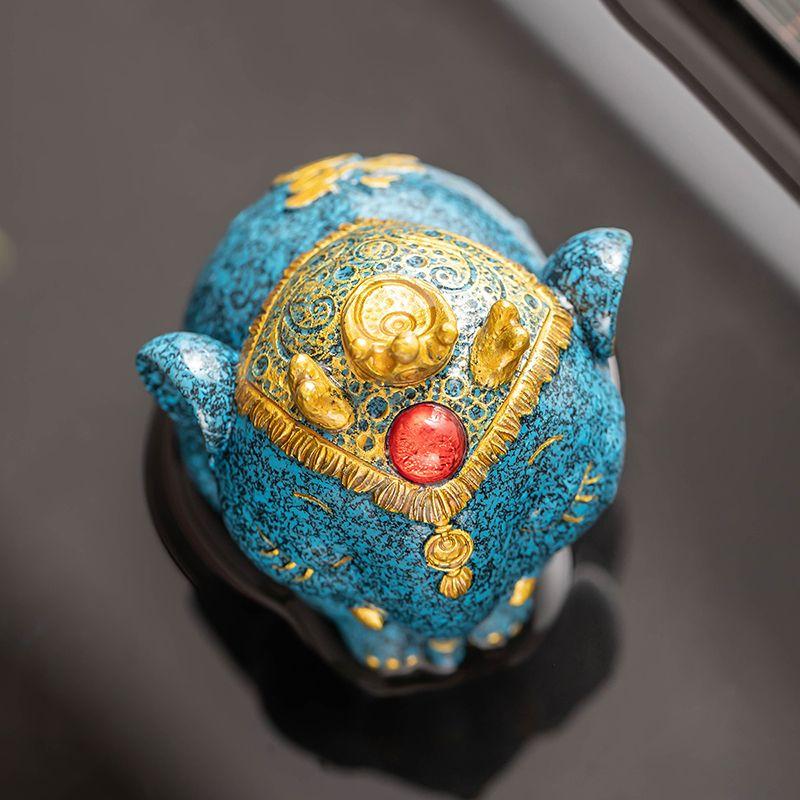 Смола Маленький Слон Чайный Питомец Украшения Высокотемпературное Обесцвечивание Аксессуары для Чайного Набора Чайный Столик и Поднос 6,5x6x7см