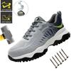 Steel Toe Cap Light Breathable Sneaker Men Indestructible Shoes Anti-puncture Safety Shoes Protective Work Industrial Footwear