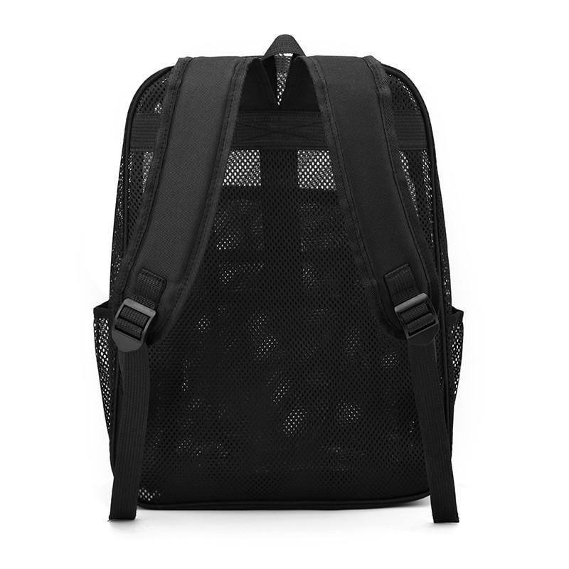 Polyester Mesh Sports Backpack With Reflective Design For Outdoor Activities And Travel