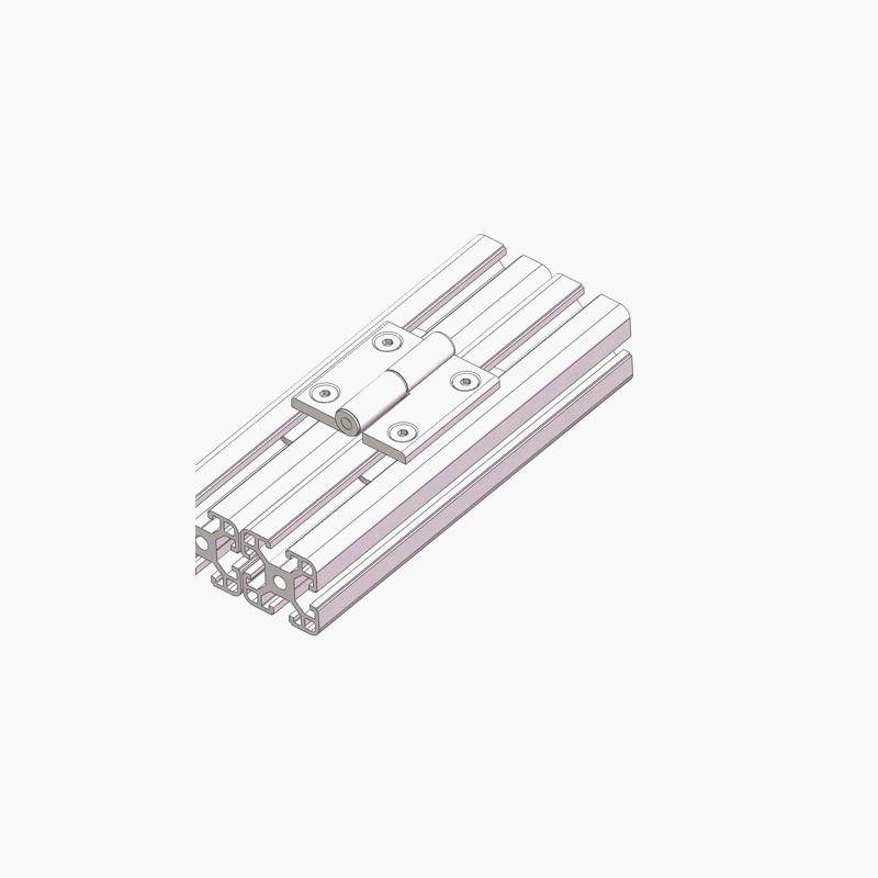 china supplier 3138 40*45mm 4045FL silver anodized left-lift furniture cnc aluminium hinge 20 30 40 45 for and aluminum profile