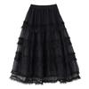 Xitao Lace Patchwork Gauze Elastic Waist Skirt ZMY1216
