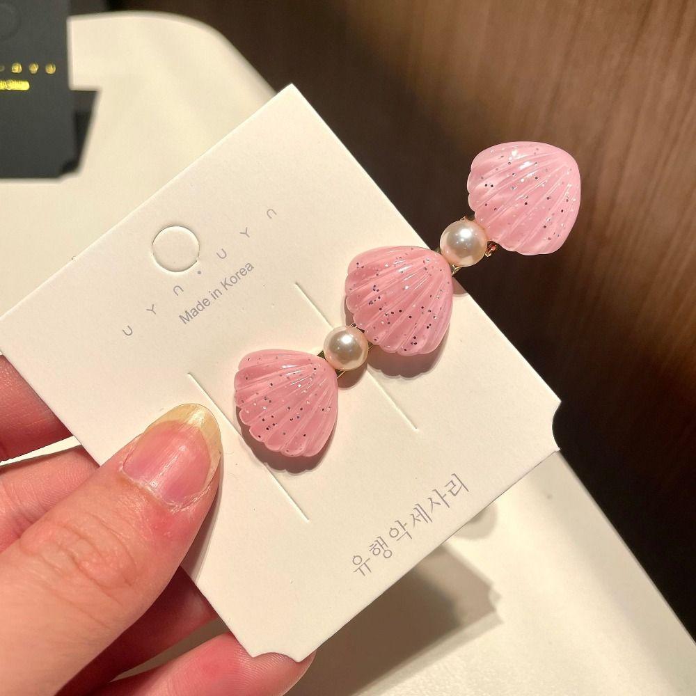 5Pcs Pearl Mermaid Hairpins Ocean Series Bang Clip New Barrette Girls