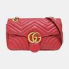 [Б/У] Сумка Gucci GG Marmont Small Matelassé на плечо 'Красная' - Хорошее состояние #44IV2R