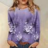 Рубашки с длинным рукавом для женщин, милые футболки с графическим принтом, блузки, повседневные базовые топы больших размеров, пуловеры