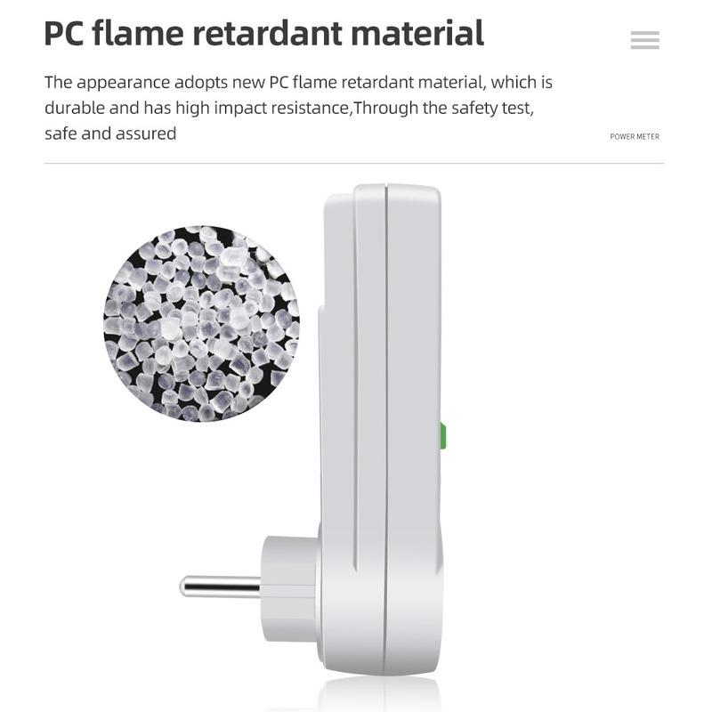 Цифровой ваттметр Счетчик мощности переменного тока Счетчик потребления электроэнергии Сетевая розетка ЕС Мощность Киловатт Мощность Индикатор напряжения