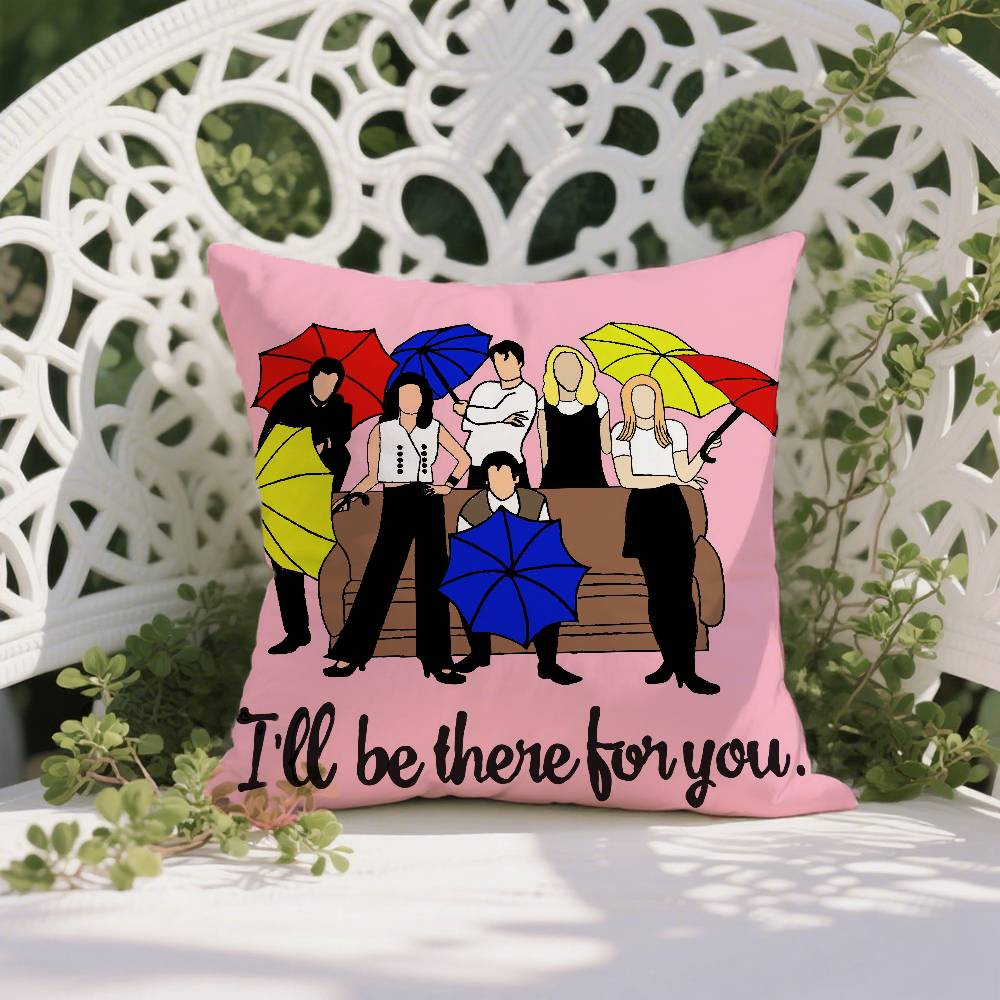 Классические телешоу Друзья-Знаменитая наволочка Наволочка против пылевых клещей Невидимая молния Шелковистый короткий плюш Чехол для диванной подушки