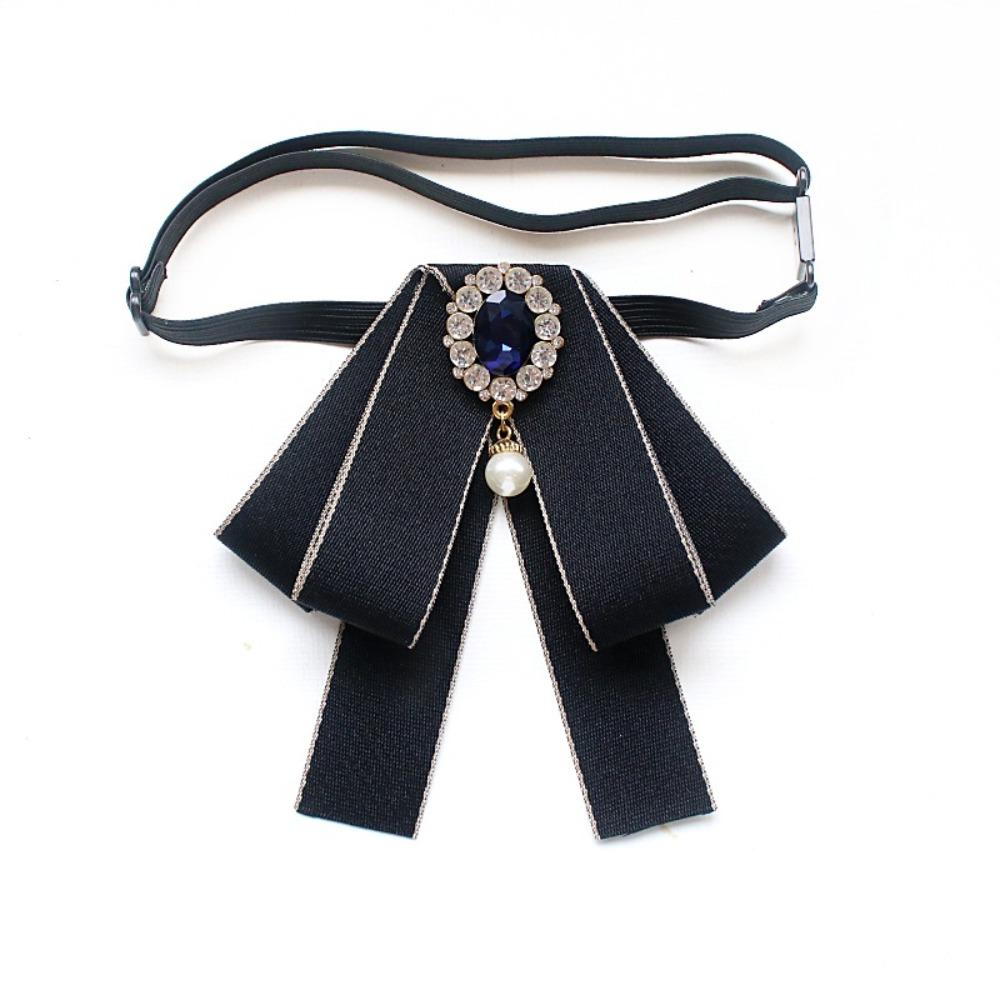 Adjustable Collar Flower Polyester College Ribbon Bowtie New Necktie Women