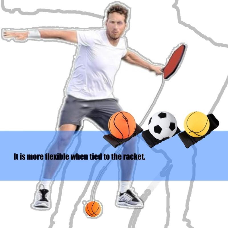 6 шт. Прыгающий мяч Тренажер для силы запястья Напульсники Возвратный футбольный мяч Бейсбол Спортивные шары для запястья для детей и взрослых