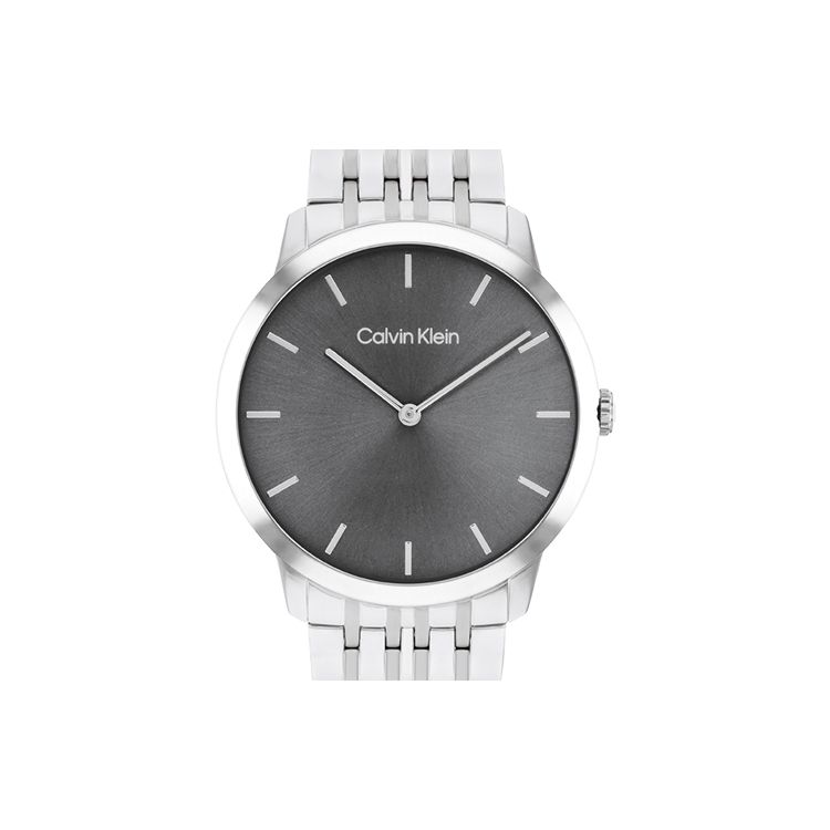 Calvin Klein Кварцевые часы Стальной браслет Серый циферблат Мужские часы 25300006