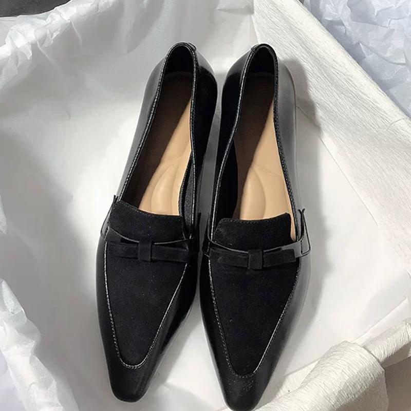 Модные Женские Туфли на Каблуке с Острым Носом Мокасины с Бантом Модные Туфли Осенний Дизайнерские Новые Женские Туфли 2025 Платье Сексуальные Роскошные Zapatos De Mujer