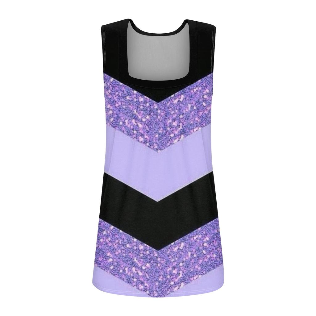 Женские плиссированные топы на бретелях с квадратным вырезом, женская летняя рубашка, повседневная свободная посадка без рукавов, модные топы, блузка
