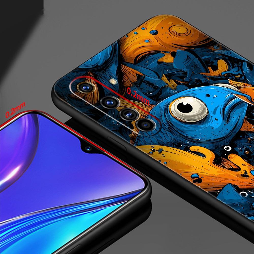 Синяя рыба Океан Мягкий ТПУ Для Realme 13 12 11 10 9 Pro Plus GT3 GT2 C21 C25 C35 C53 C55 C67 Pro 5G Чехол для телефона Обложка Fundas Capas