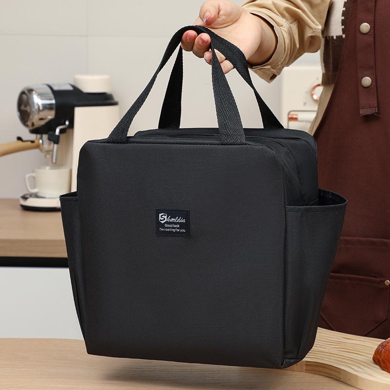 Катионная водонепроницаемая термосумка для ланча с двумя карманами и алюминиевой фольгой