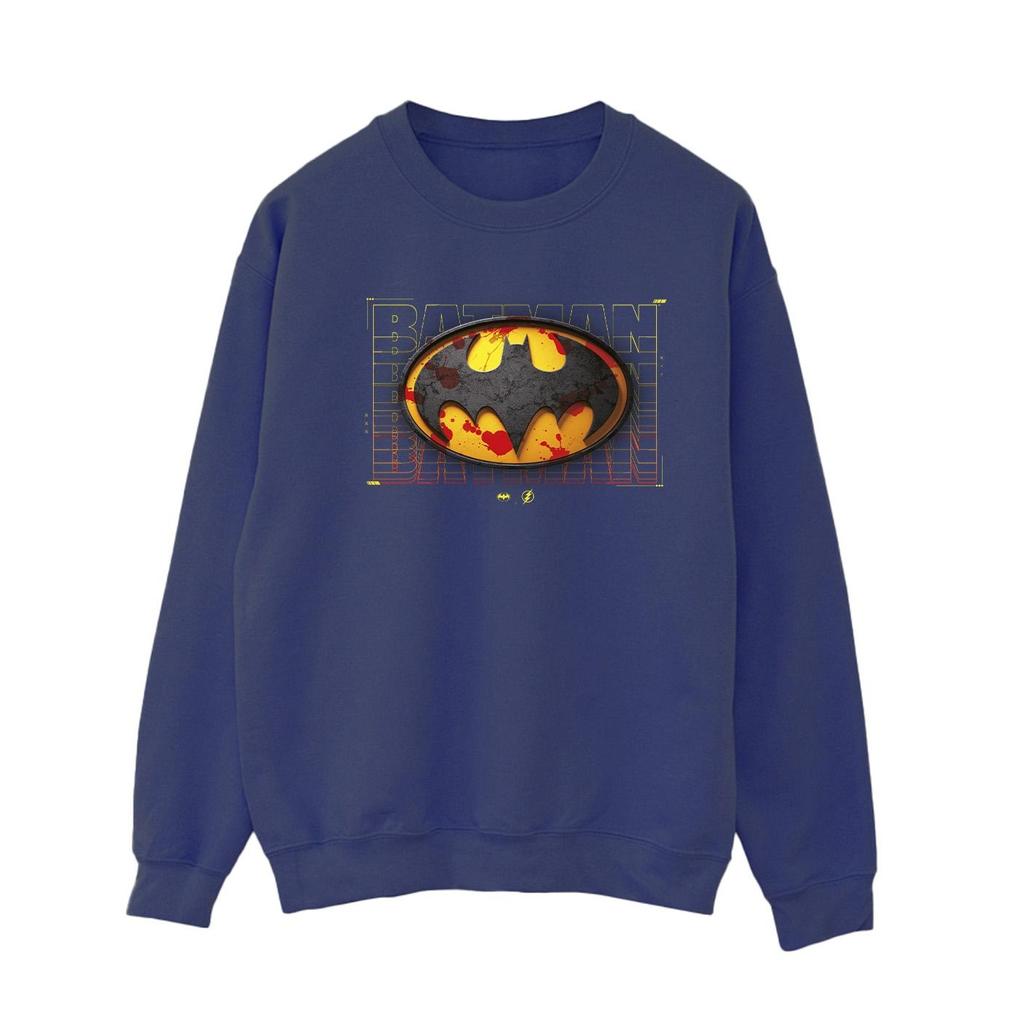 DC Comics Womens/Ladies The Flash Batman Red Splatter Sweatshirt