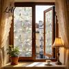 Kitchen Glass Film Water Ripple Texture Floral Window Stickers Decorative Static Privacy Film Stickers Removable PVC Sticker for Home Office