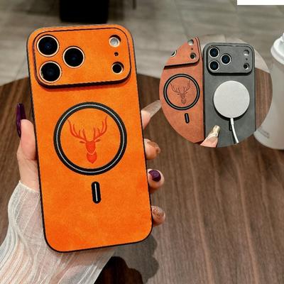 Чехол для iPhone 17 Pro Max из искусственной кожи Elk, магнитный противоударный чехол для iPhone Air 17Pro, матовая ударопрочная крышка с поддержкой беспроводной зарядки