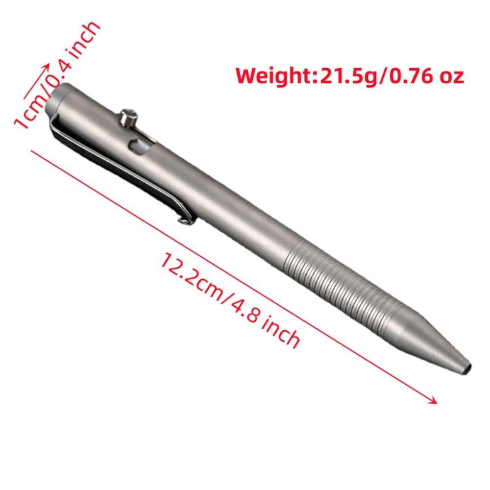 Titanuim Alloy Pen Grey Action Pen Daily Writing Bolt Action Pen Daily Use