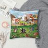 The Little Mole Cartoon Animal Printed Pillowcase Cushion Cover Throw Pillow Cover New Style Bedroom Decor Square Multiple Sizes