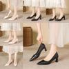 High Heel Court Shoes For Women With Superfiber Material For Work And Casual Wear