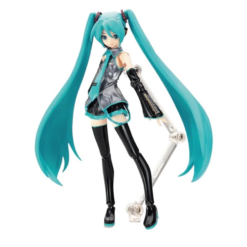 Новая фигурка Хацунэ Мику 15 см, Аниме-девушка, Figma 014, Виртуальная певица Мику, Подвижная модель на шарнирах, Статуэтка, Детские игрушки, Коллекция кукол, Подарки