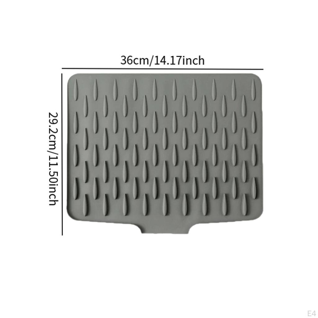 Dish Drying Mat Silicone Pad for Kitchen Use with Drainage