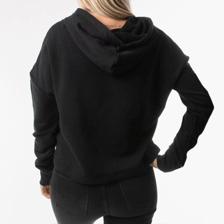 Converse Sweatshirts Women's Black Hooded Moderate Regular (Unisex) Sweatshirts 10017873 A01